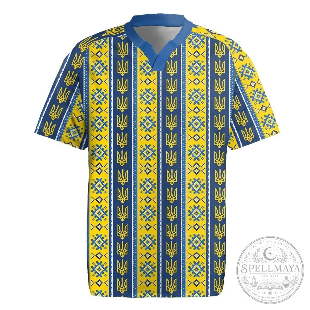 Ukrainian Trident Pattern Christmas Rugby Jersey 19 Ukrainian Trident Pattern Christmas Rugby Jersey