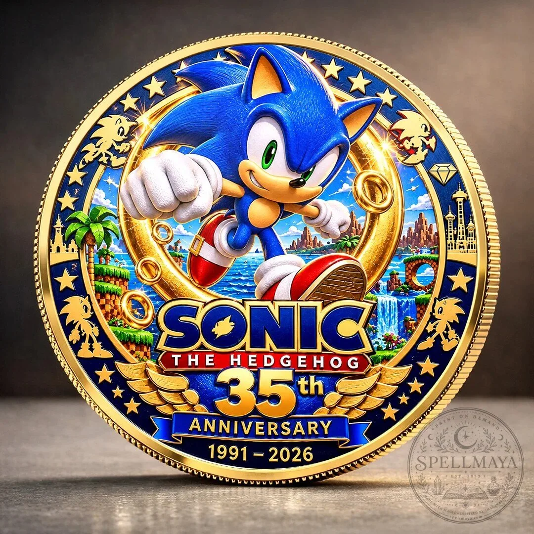 35th Anniversary Collectible Coin for Sonic The Hedgehog Commemoration