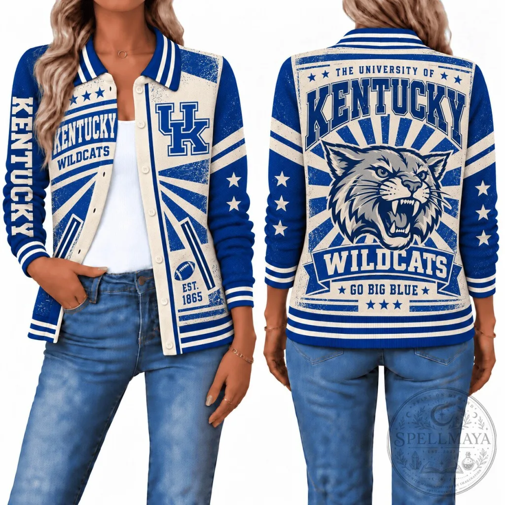 Kentucky Wildcats University Retro Style Varsity Jacket 9 Kentucky Wildcats University Retro Style Varsity Jacket
