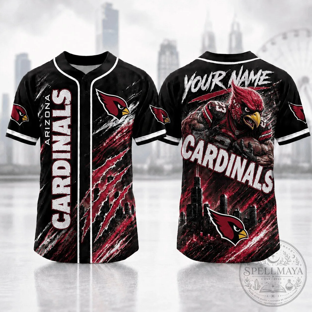 Arizona Cardinals Personalized Baseball Jersey for Football Fans