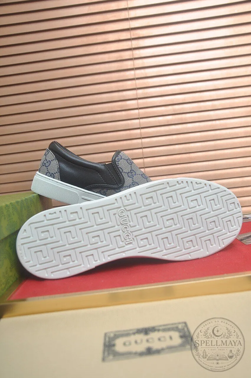 Gucci Monogram Slip-On Sneakers for Men and Women, Casual Designer Shoes 13 Gucci Monogram Slip-On Sneakers for Men and Women, Casual Designer Shoes