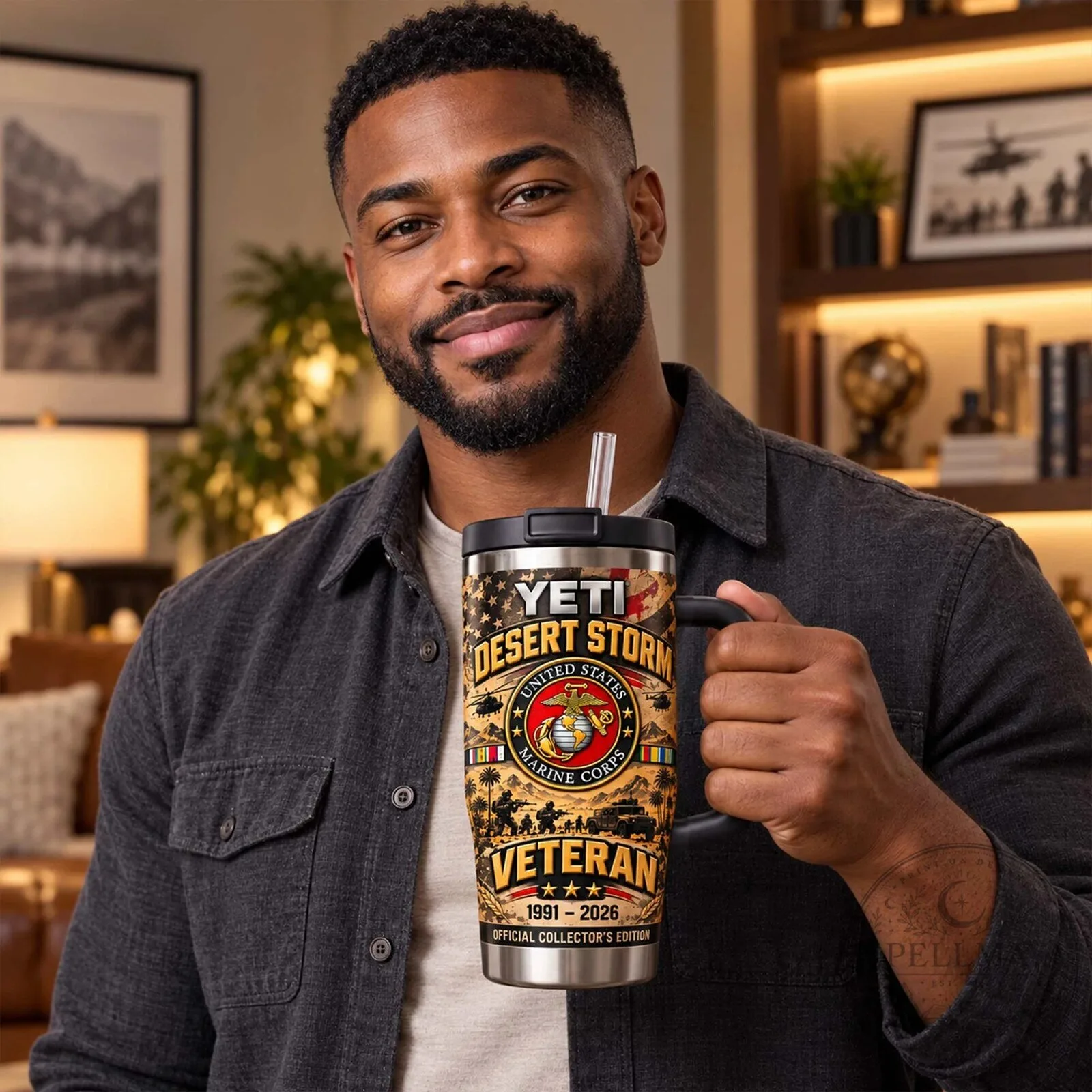 1991-2026 Desert Storm Veteran Stainless Steel Tumbler for United States Marine Corps 9 1991-2026 Desert Storm Veteran Stainless Steel Tumbler for United States Marine Corps