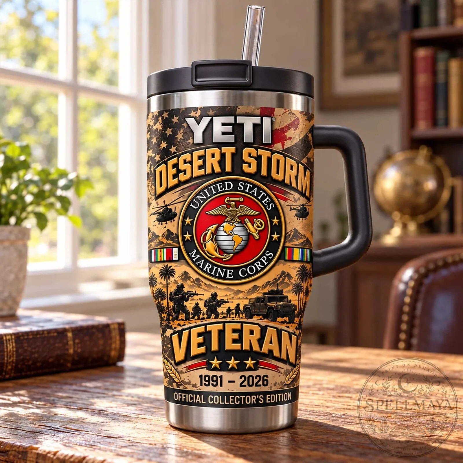1991-2026 Desert Storm Veteran Stainless Steel Tumbler for United States Marine Corps 10 1991-2026 Desert Storm Veteran Stainless Steel Tumbler for United States Marine Corps