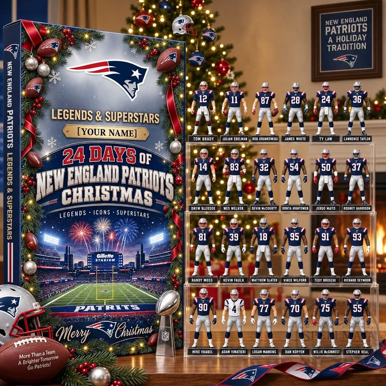 New England Patriots Legends & Superstars 24-Day Christmas Advent Calendar