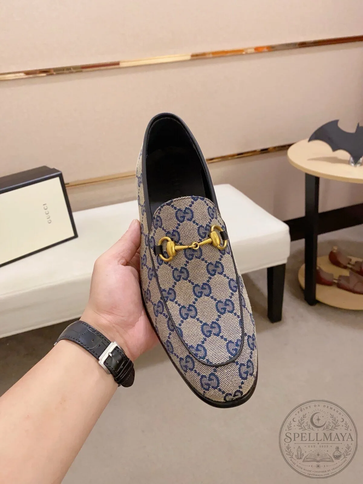 Men's Gucci Horsebit Loafers with Monogram Design