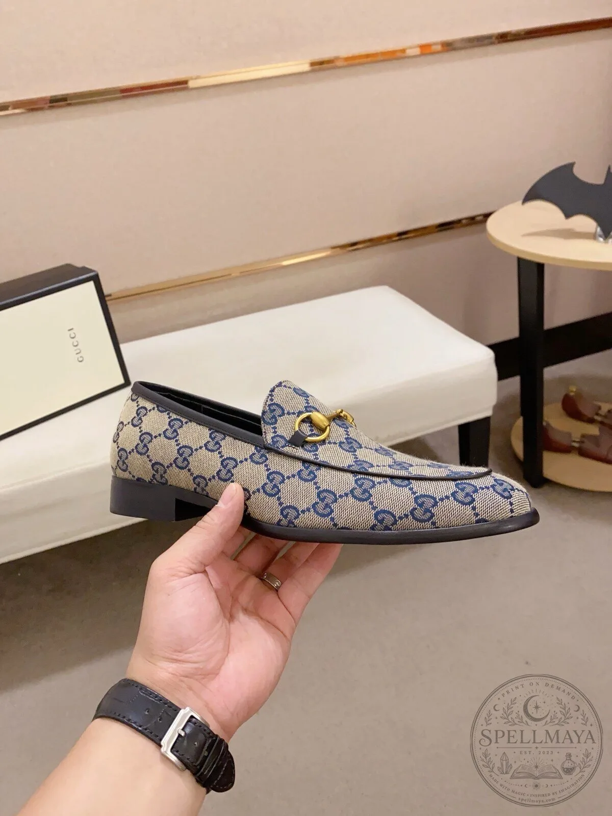 Men's Gucci Horsebit Loafers with Monogram Design 10 Men