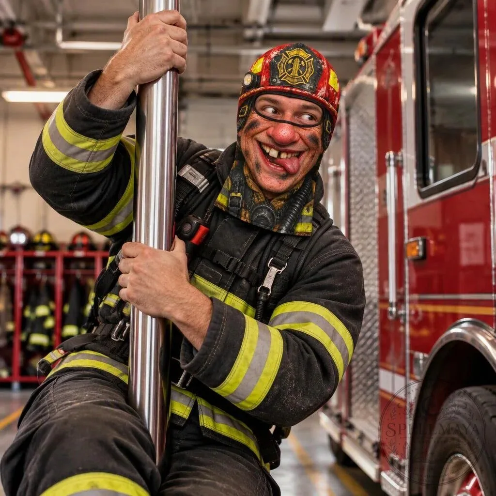 Funny Firefighter Crew Costume Headwear Balaclava Face Mask