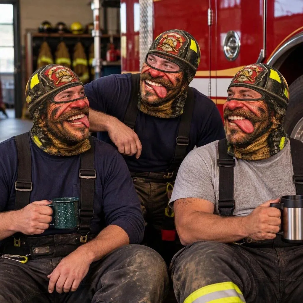 Funny Firefighter Crew Costume Headwear Balaclava Face Mask 11 Funny Firefighter Crew Costume Headwear Balaclava Face Mask