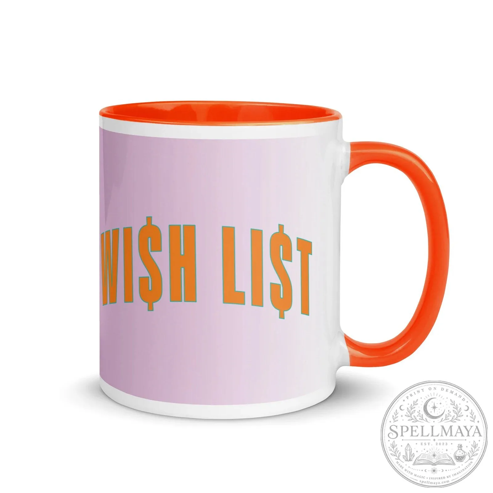 Funny Wish List Money Lettering Design Ceramic Coffee Mug