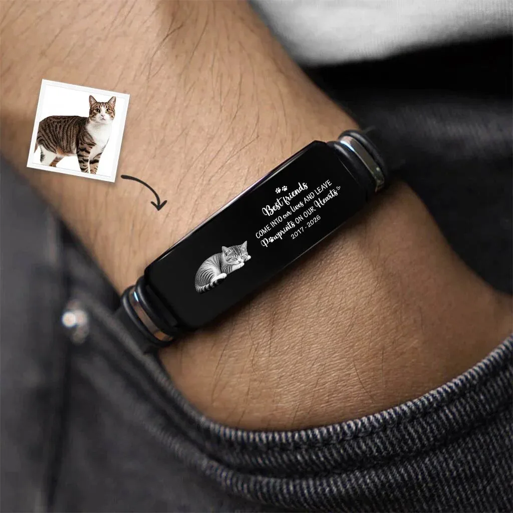 Personalized Pet Memorial Photo Bracelet, Best Friends Leave Pawprints On Our Hearts 9 Personalized Pet Memorial Photo Bracelet, Best Friends Leave Pawprints On Our Hearts