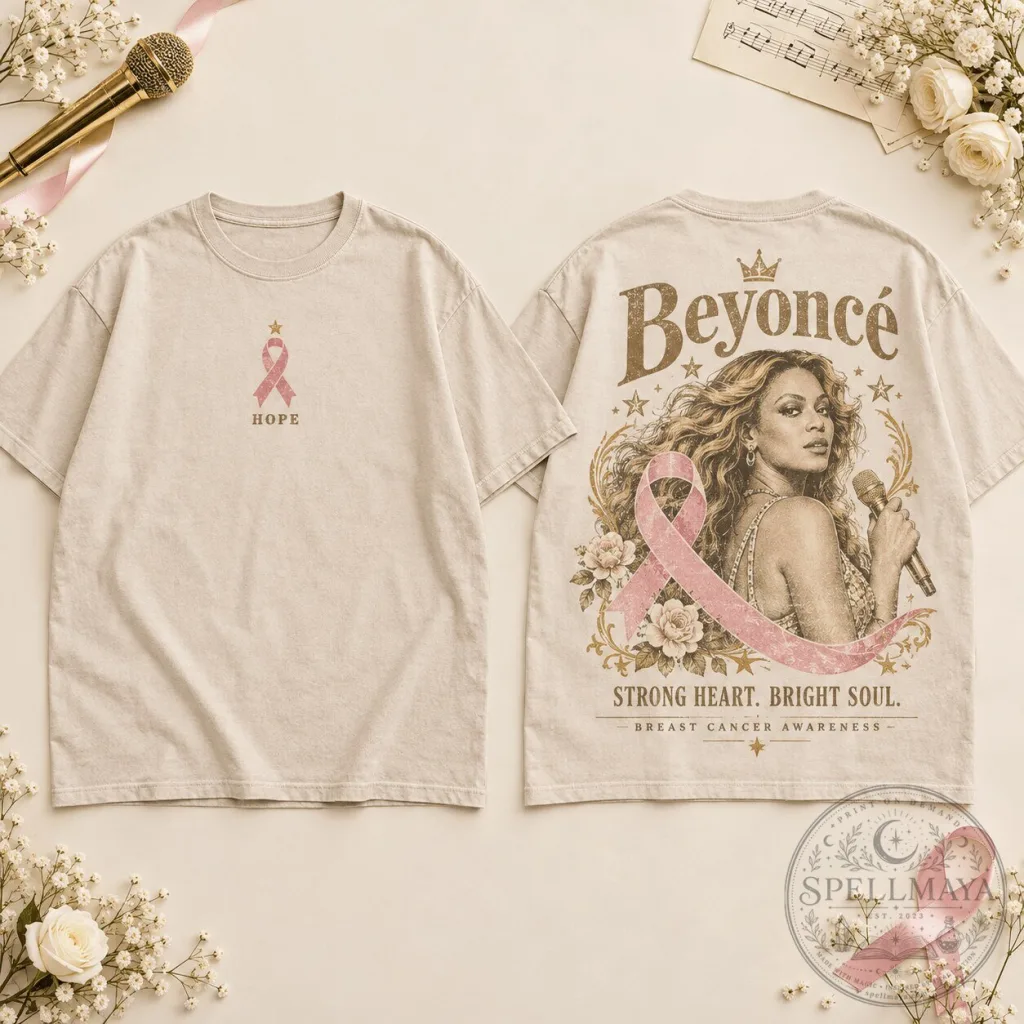 Beyoncé Breast Cancer Awareness Hope Strong Heart Bright Soul T-Shirt