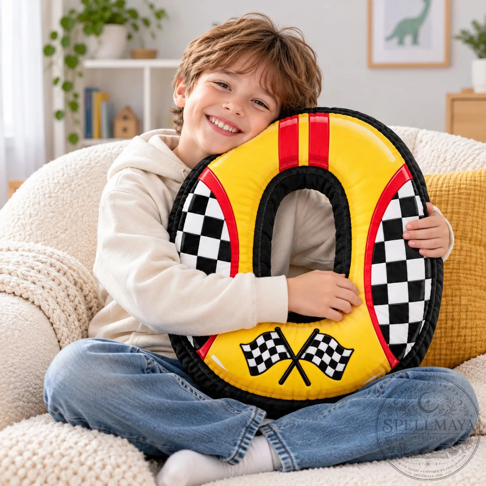 Personalized Racing Car Alphabet Letter O Shaped Pillow 6 Personalized Racing Car Alphabet Letter O Shaped Pillow