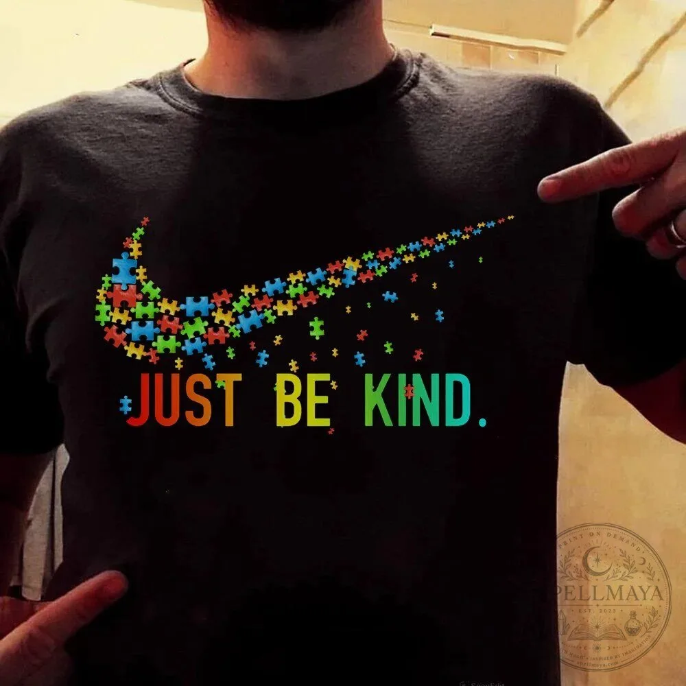Autism Awareness Just Be Kind Puzzle Piece Graphic Black T-Shirt 7 Autism Awareness Just Be Kind Puzzle Piece Graphic Black T-Shirt