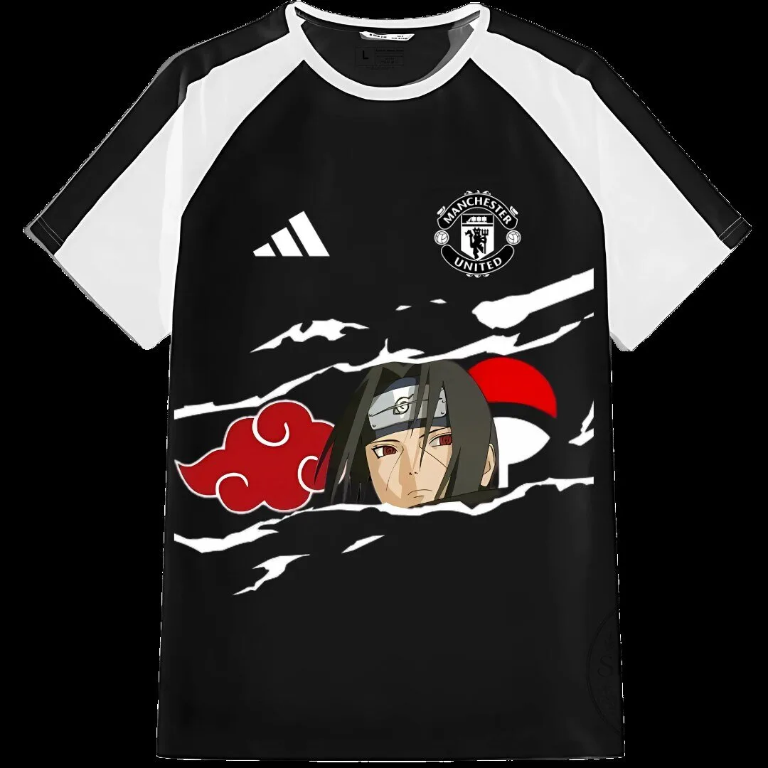 Manchester United Itachi Uchiha Anime Manga Fan Art Soccer Jersey 1 Manchester United Itachi Uchiha Anime Manga Fan Art Soccer Jersey