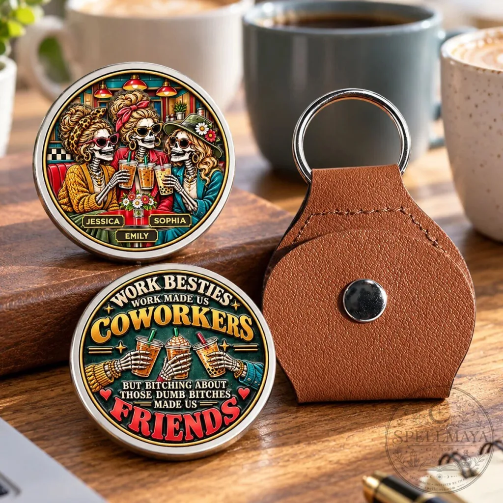 Personalized Work Besties Coworkers Friends Pocket Hug Keychain Gift Personalized Work Besties Coworkers Friends Pocket Hug Keychain Gift