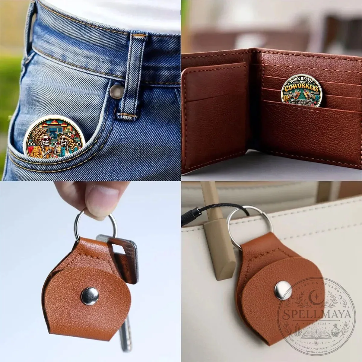 Personalized Work Besties Coworkers Friends Pocket Hug Keychain Gift 14 Personalized Work Besties Coworkers Friends Pocket Hug Keychain Gift
