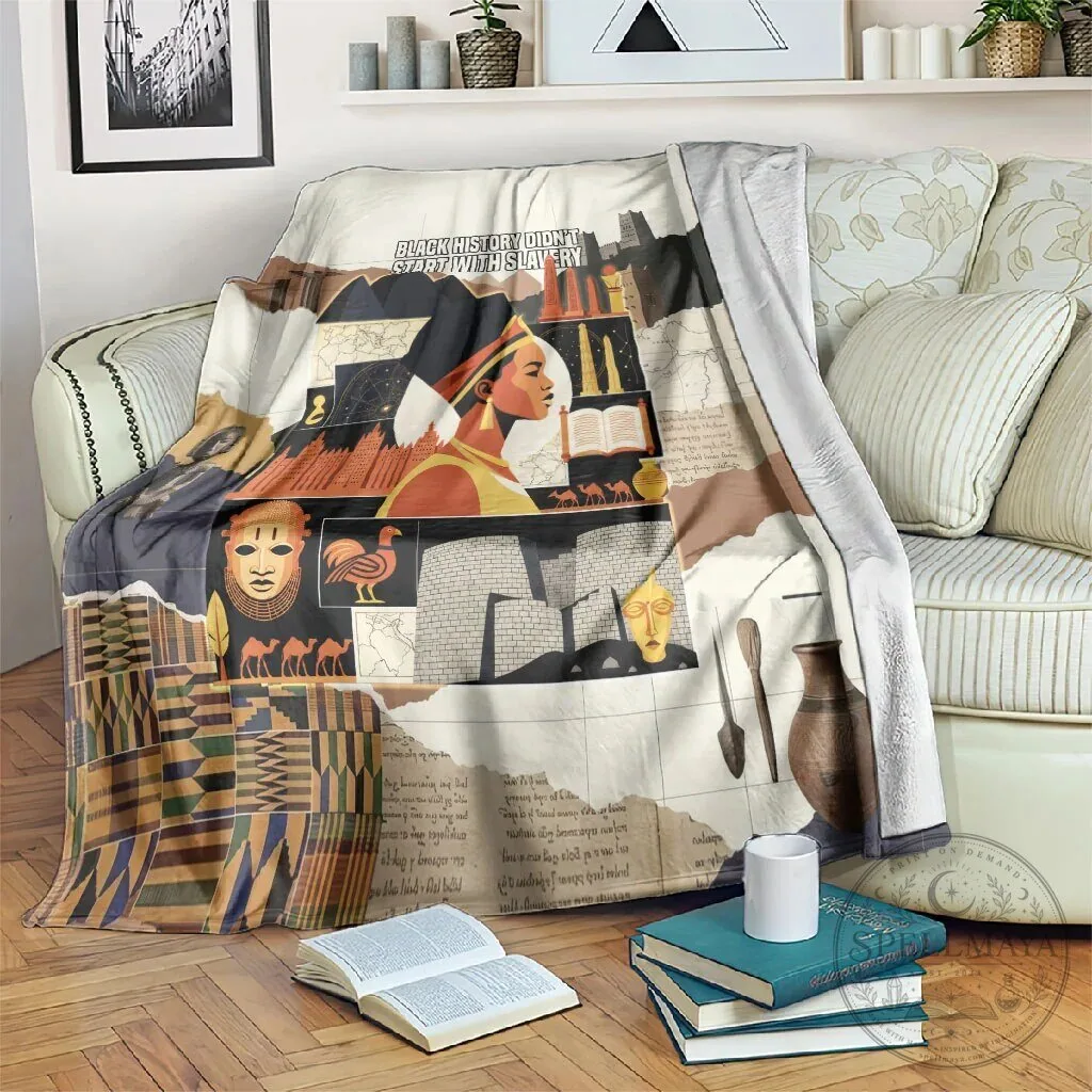 Black History Didn't Start With Slavery African Heritage Ancient Egypt Blanket