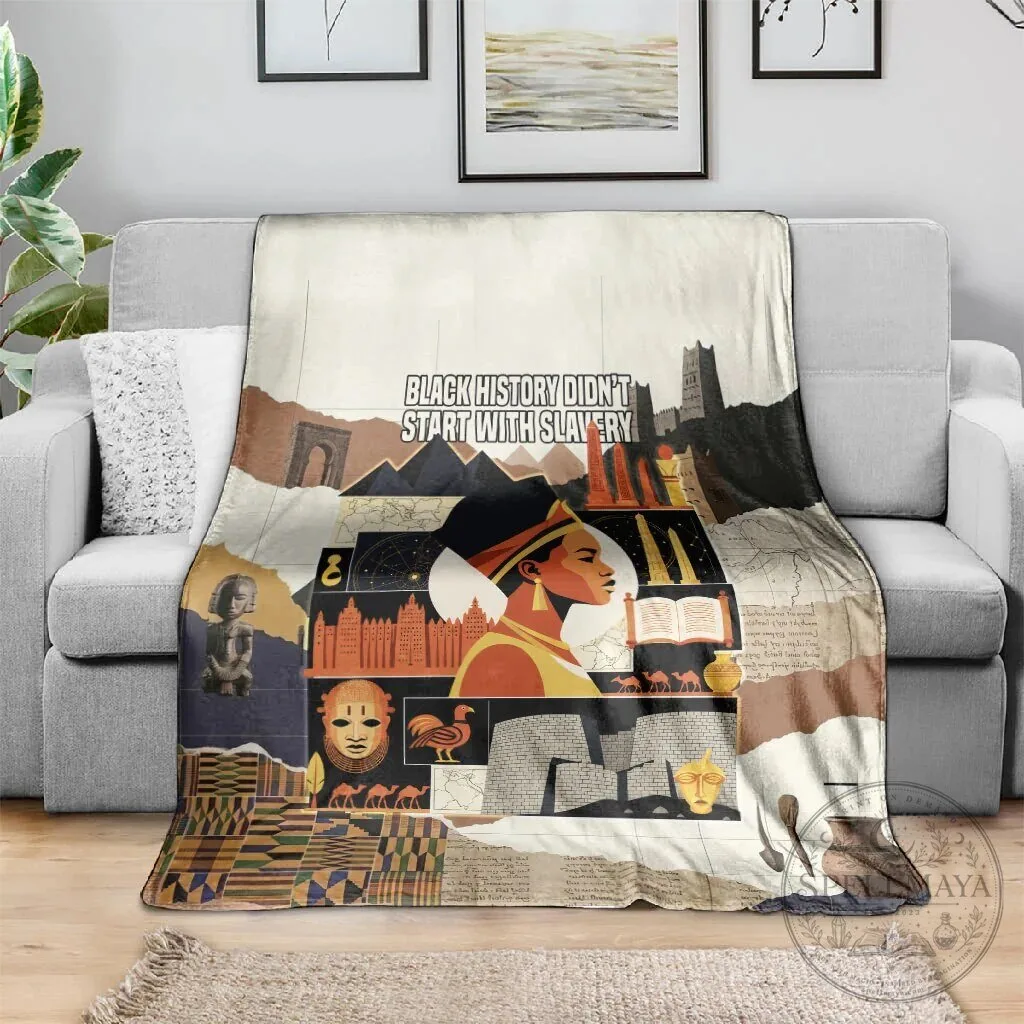 Black History Didn't Start With Slavery African Heritage Ancient Egypt Blanket 6 Black History Didn