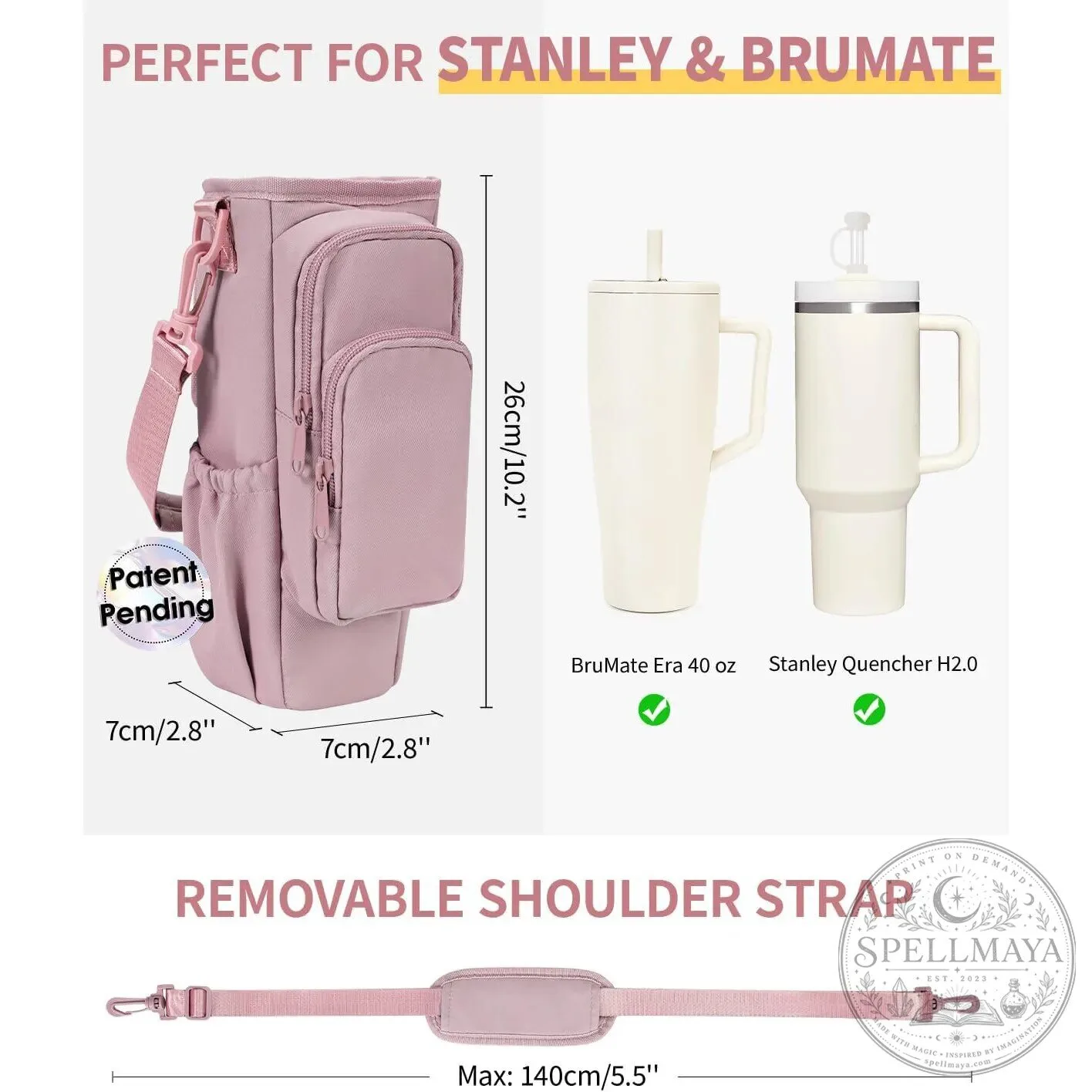 Insulated Tumbler Carrier Bag with Adjustable Strap and Pockets for Water Bottles 12 Insulated Tumbler Carrier Bag with Adjustable Strap and Pockets for Water Bottles