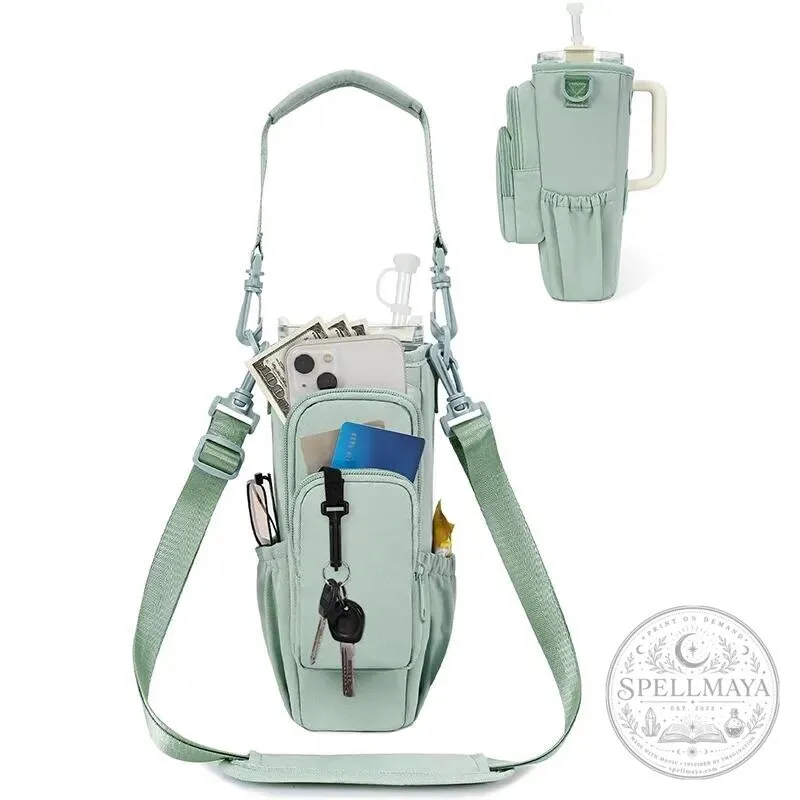 Insulated Tumbler Carrier Bag with Adjustable Strap and Pockets for Water Bottles 17 Insulated Tumbler Carrier Bag with Adjustable Strap and Pockets for Water Bottles