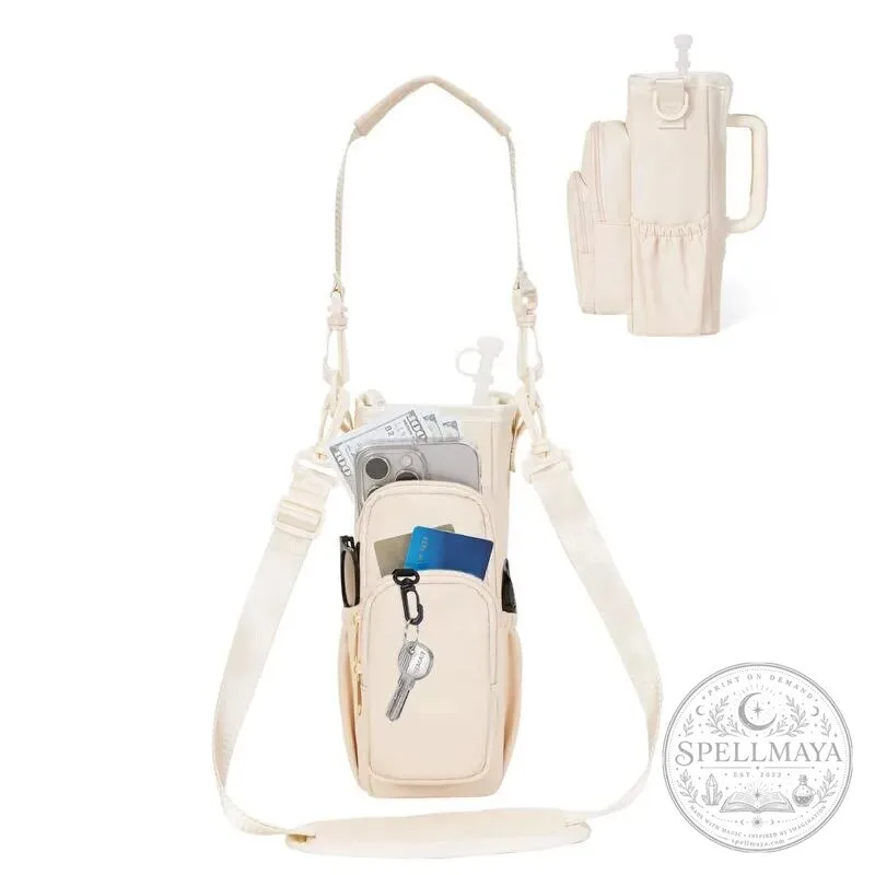 Insulated Tumbler Carrier Bag with Adjustable Strap and Pockets for Water Bottles 19 Insulated Tumbler Carrier Bag with Adjustable Strap and Pockets for Water Bottles