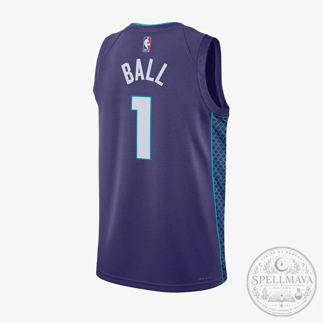 LaMelo Ball Charlotte Hornets Statement Edition Purple Basketball Jersey 9 LaMelo Ball Charlotte Hornets Statement Edition Purple Basketball Jersey