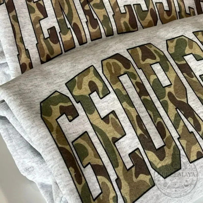 College State Name Camouflage Retro Graphic Crewneck Sweatshirt 10 College State Name Camouflage Retro Graphic Crewneck Sweatshirt