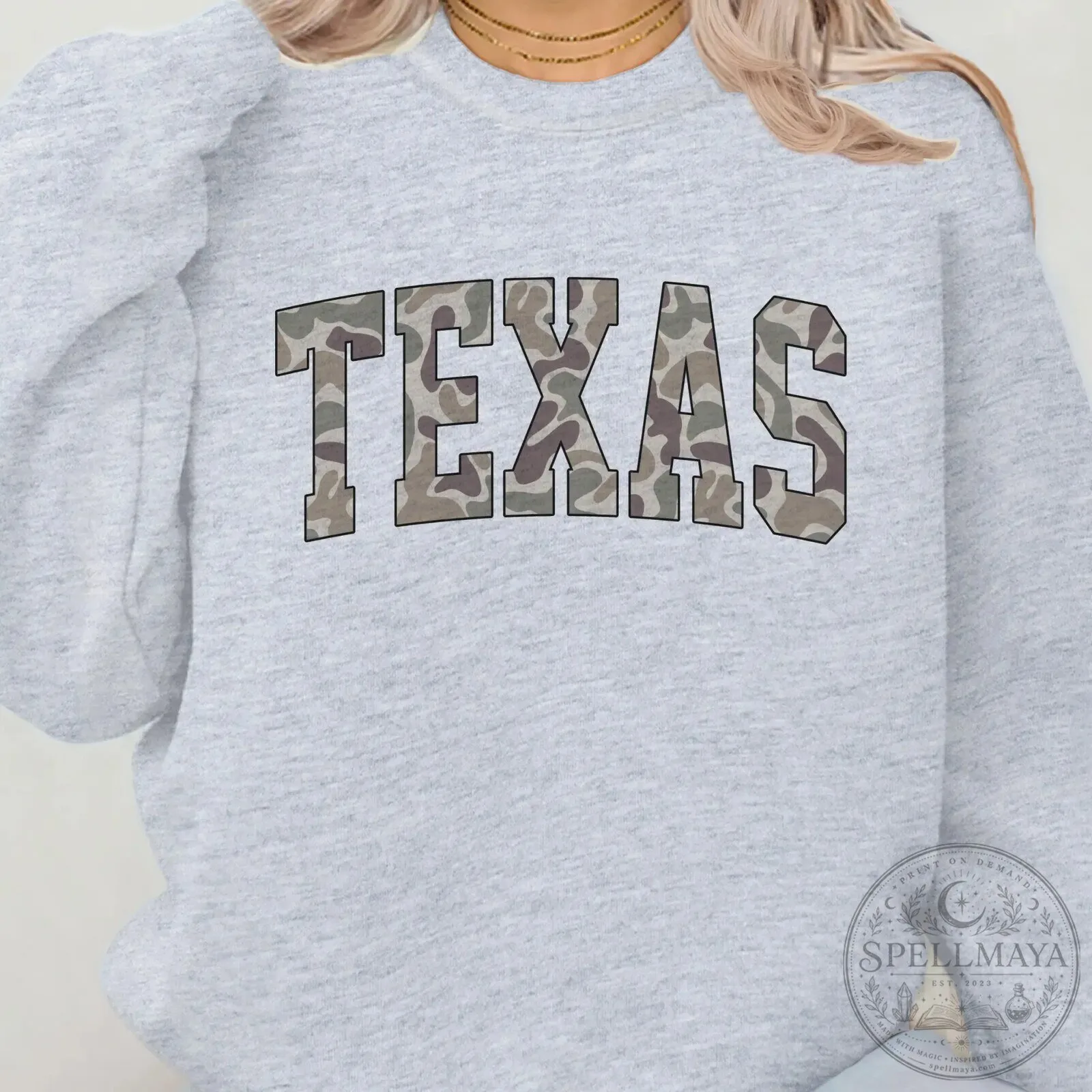 College State Name Camouflage Retro Graphic Crewneck Sweatshirt 12 College State Name Camouflage Retro Graphic Crewneck Sweatshirt
