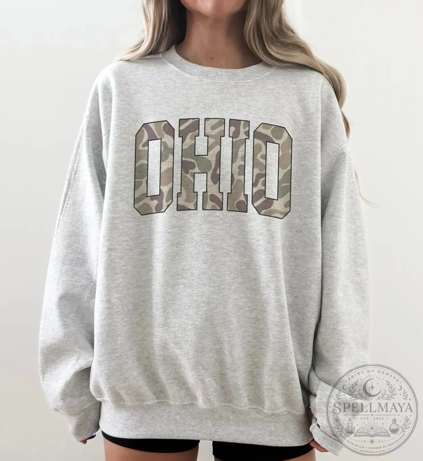College State Name Camouflage Retro Graphic Crewneck Sweatshirt 13 College State Name Camouflage Retro Graphic Crewneck Sweatshirt